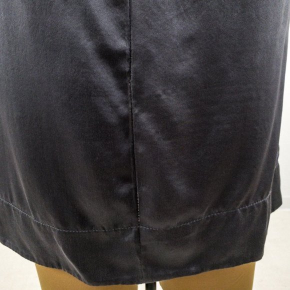 Banana Republic Silk Straight Mini Skirt Gray M/L - Picture 5 of 8